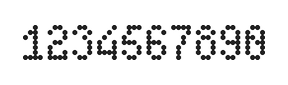 4×7数字点阵字体 ddN47AA1069