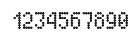 4×7数字点阵字体 ddN47AA1071