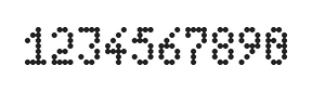 4×7数字点阵字体 ddN47AA1073
