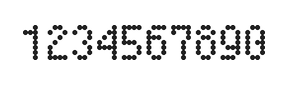 4×7数字点阵字体 ddN47AA1075