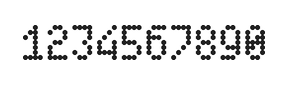 4×7数字点阵字体 ddN47AA1076