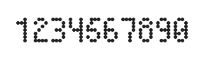 4×7数字点阵字体 ddN47AA1078