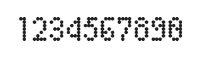 4×7数字点阵字体 ddN47AA1081