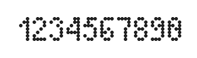 4×7数字点阵字体 ddN47AA1082