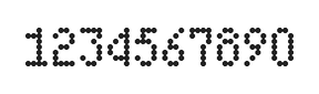 4×7数字点阵字体 ddN47AA1083