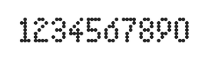 4×7数字点阵字体 ddN47AA1086