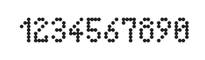 4×7数字点阵字体 ddN47AA1087