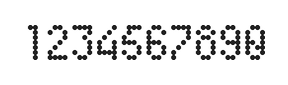 4×7数字点阵字体 ddN47AA1092