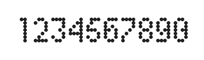 4×7数字点阵字体 ddN47AA1093