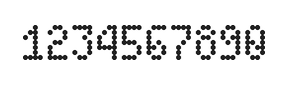 4×7数字点阵字体 ddN47AA1094
