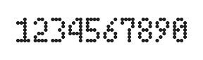 4×7数字点阵字体 ddN47AA1095