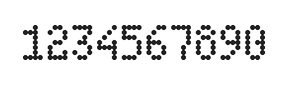 4×7数字点阵字体 ddN47AA1096