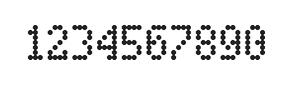 4×7数字点阵字体 ddN47AA1101