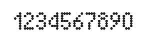4×7数字点阵字体 ddN47AA1110