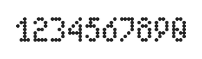 4×7数字点阵字体 ddN47AA1111