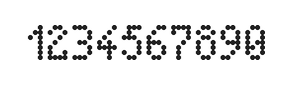 4×7数字点阵字体 ddN47AA1116
