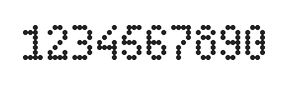 4×7数字点阵字体 ddN47AA1118