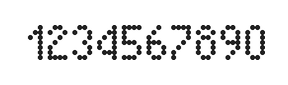 4×7数字点阵字体 ddN47AA1120