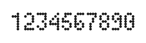 4×7数字点阵字体 ddN47AA1124