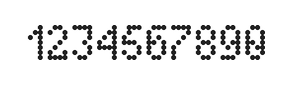 4×7数字点阵字体 ddN47AA1125