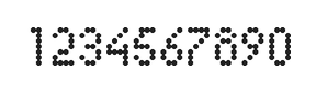 4×7数字点阵字体 ddN47AA1126