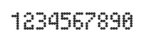 4×7数字点阵字体 ddN47AA1128