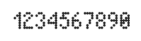 4×7数字点阵字体 ddN47AA1131