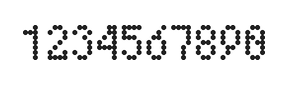 4×7数字点阵字体 ddN47AA1135