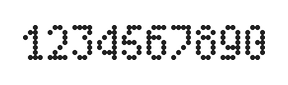 4×7数字点阵字体 ddN47AA1136