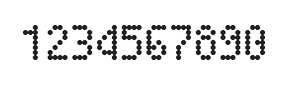 4×7数字点阵字体 ddN47AA1138