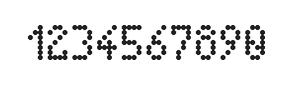 4×7数字点阵字体 ddN47AA1139