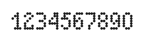 4×7数字点阵字体 ddN47AA1140