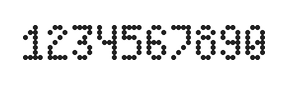 4×7数字点阵字体 ddN47AA1143