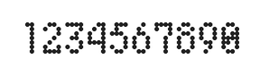 4×7数字点阵字体 ddN47AA1145