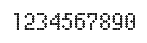 4×7数字点阵字体 ddN47AA1148