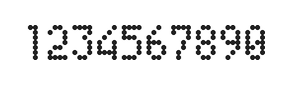 4×7数字点阵字体 ddN47AA1150