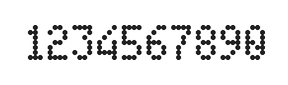 4×7数字点阵字体 ddN47AA1152