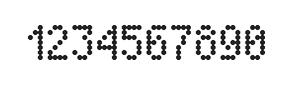 4×7数字点阵字体 ddN47AA1153