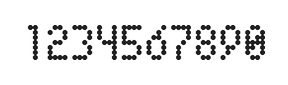 4×7数字点阵字体 ddN47AA1154