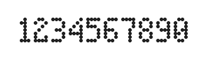 4×7数字点阵字体 ddN47AA1155
