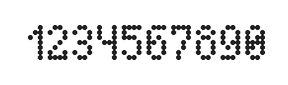 4×7数字点阵字体 ddN47AA1162