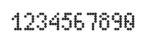 4×7数字点阵字体 ddN47AA1163