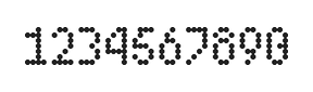 4×7数字点阵字体 ddN47AA1164