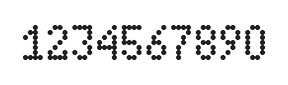 4×7数字点阵字体 ddN47AA1166