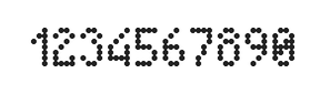 4×7数字点阵字体 ddN47AA1168