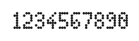 4×7数字点阵字体 ddN47AA1173