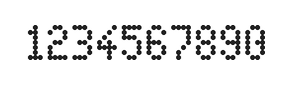 4×7数字点阵字体 ddN47AA1176