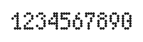 4×7数字点阵字体 ddN47AA1178