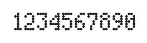 4×7数字点阵字体 ddN47AA1179