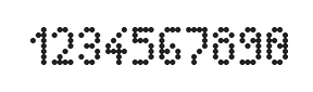 4×7数字点阵字体 ddN47AA1181
